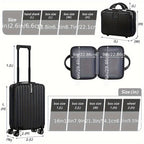 2-Piece Spinner Luggage Set – Carry-On & Crossbody Handbag