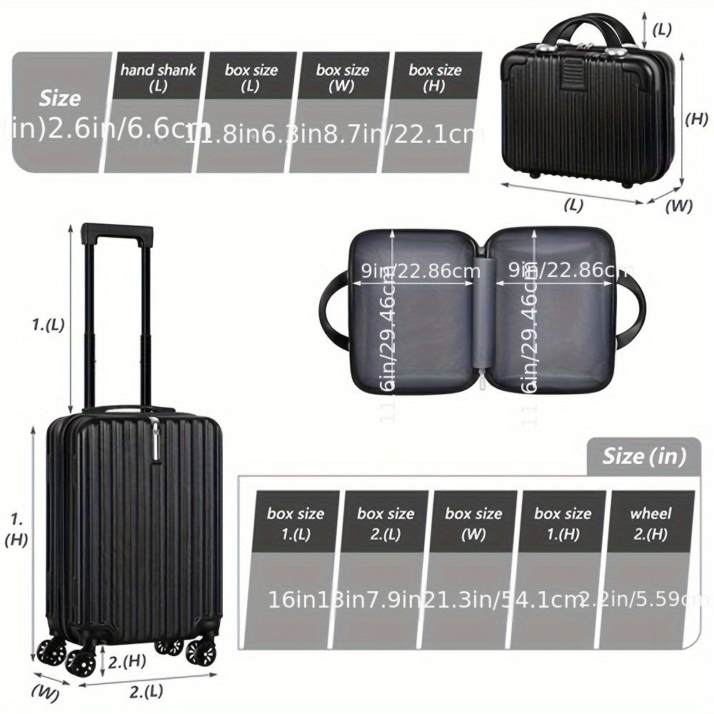 2-Piece Spinner Luggage Set – Carry-On & Crossbody Handbag