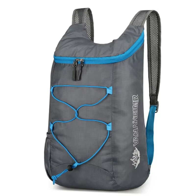 Multifunctional Outdoor Folding Backpack High Density Lightweight Waterproof Nylon Fabric Sports Bag for Camping Hiking Travel