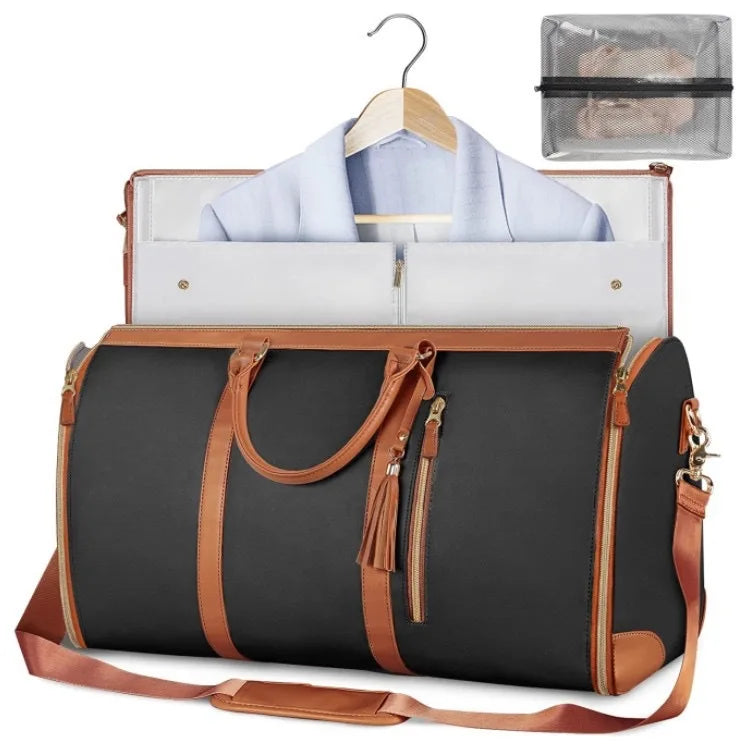 Multifunction Waterproof PU for Garment Bag for Women Men Foldable Lightweight Zipper Convertible Travel Suit Storage Gym Bag