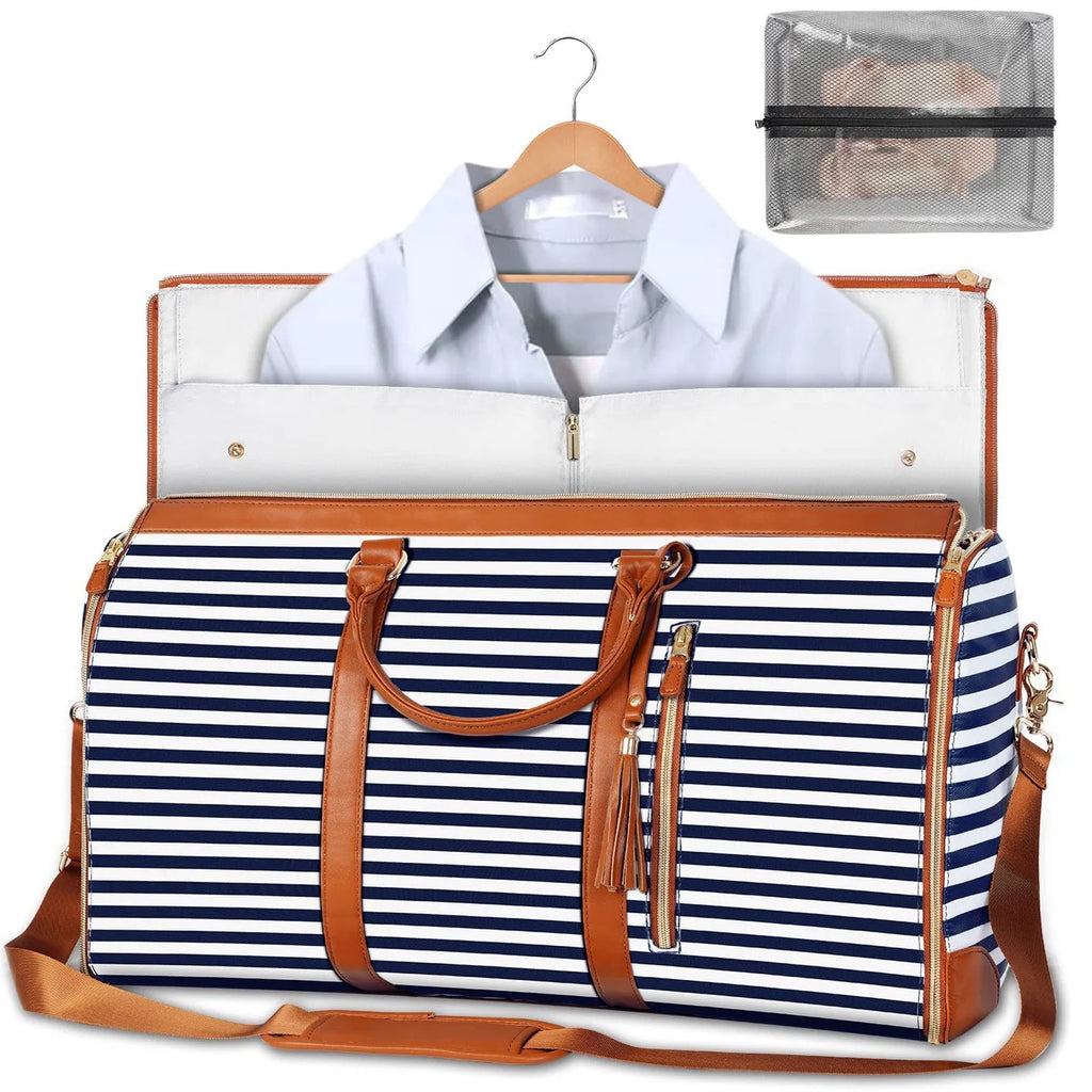 Multifunction Waterproof PU for Garment Bag for Women Men Foldable Lightweight Zipper Convertible Travel Suit Storage Gym Bag