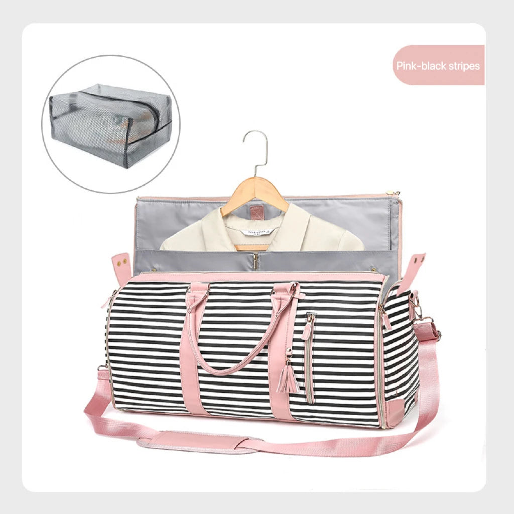 Multifunction Waterproof PU for Garment Bag for Women Men Foldable Lightweight Zipper Convertible Travel Suit Storage Gym Bag