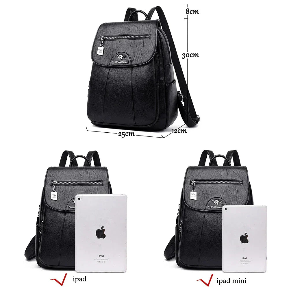 NNEOBA Vintage Soft Leather Women's Backpacks