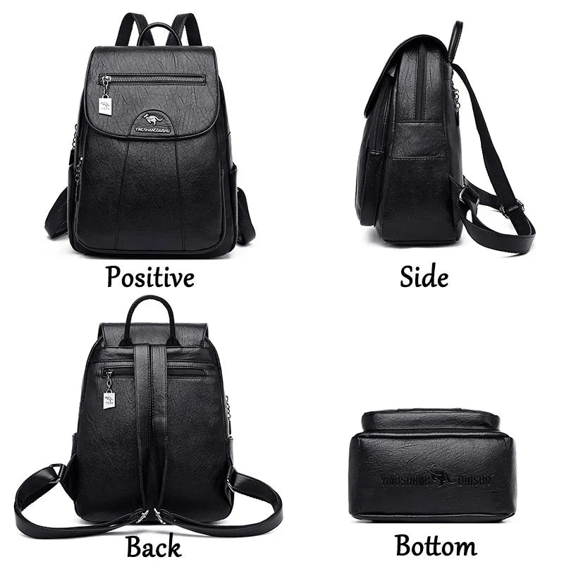 NNEOBA Vintage Soft Leather Women's Backpacks
