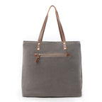 Leather Pocket Tote Bag
