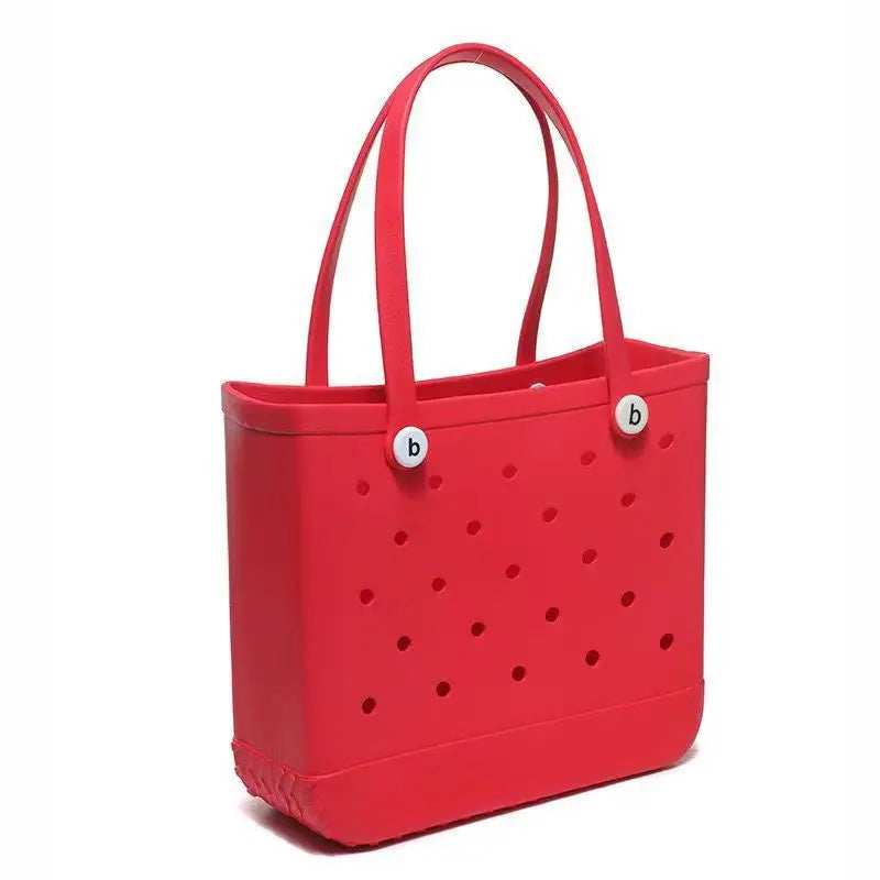 New EVA Beach Bag, EVA Hole Large Bag  Cross-border European and American Style Injection Molded Storage Handbag New Storage Bag
