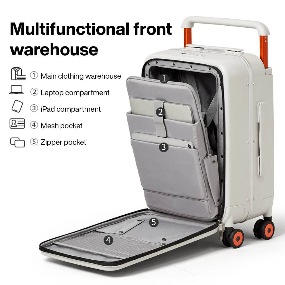 Mixi Aluminum Carry-On Suitcase Trolley