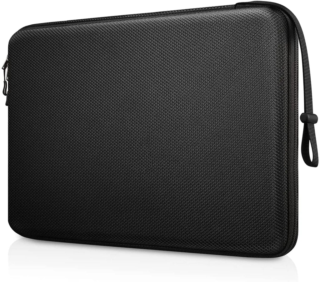 13 14 15.6 inch Laptop Sleeve Bag Shockproof Computer Bag Waterproof EVA Protective Carrying Case Black with Straps