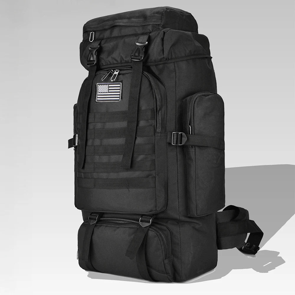 80L/100L  Mountaineering Bag Climb Bag Tactical Backpacks Large Backpack Outdoors Hiking Camping Travel Bags