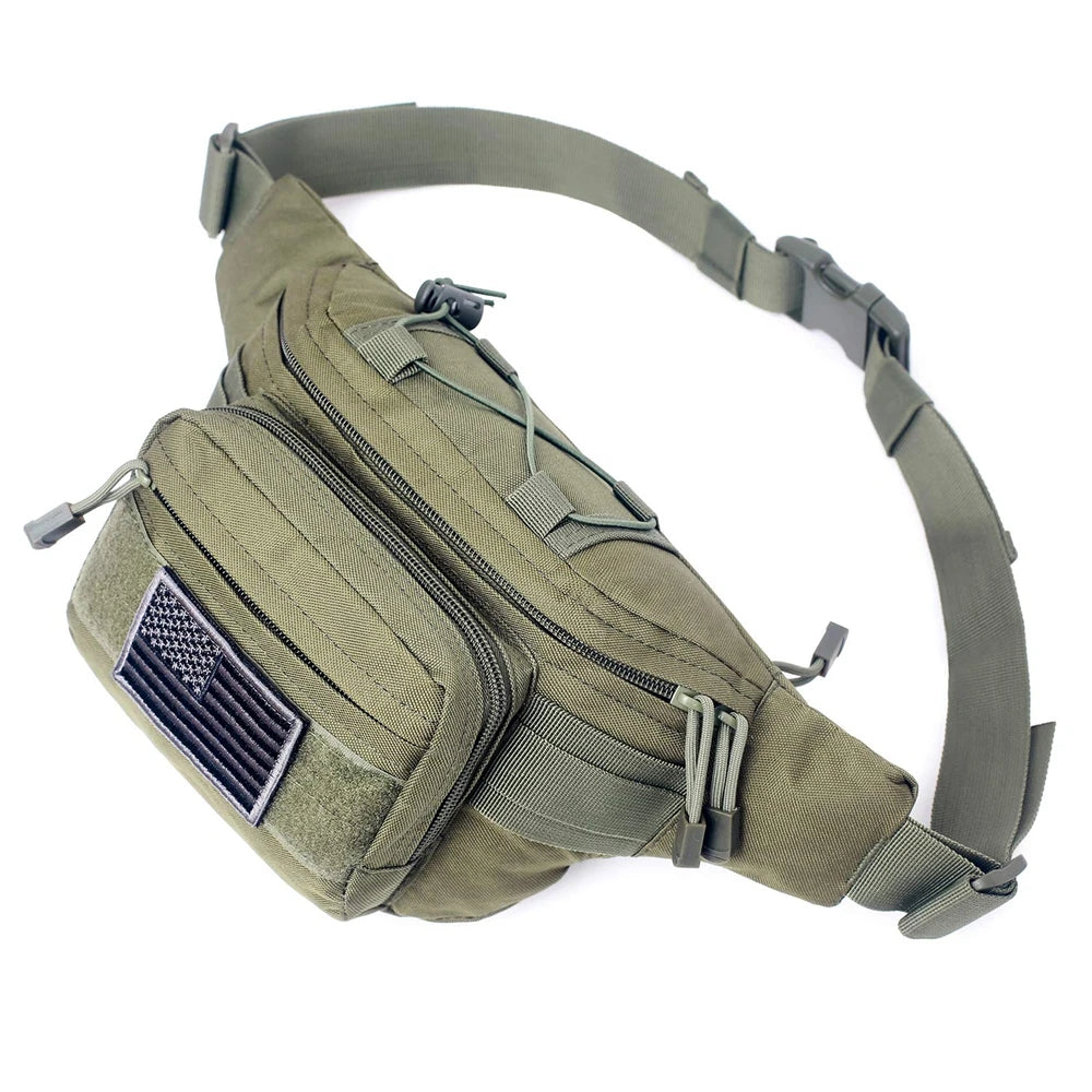 Outdoor Tactical Waist Bag 600D Nylon Oxford Outdoor EDC Fanny Pack Utility Waist Pouch Outdoor Bumbag Hunting Camping Hip Bags