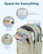 BAGSMART Carry On Travel Backpack (With Shoe Compartment)