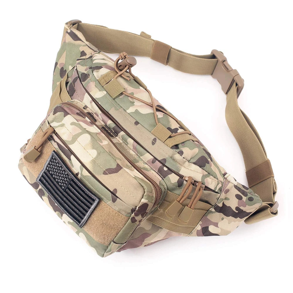Outdoor Tactical Waist Bag 600D Nylon Oxford Outdoor EDC Fanny Pack Utility Waist Pouch Outdoor Bumbag Hunting Camping Hip Bags