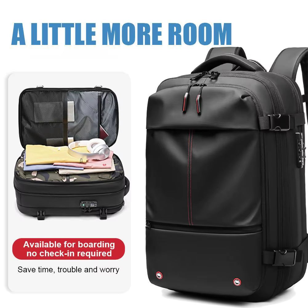 Travel Backpack Vacuum Compression Backpack Business Large Capacity School Backpack Expand Outdoor Hiking Backpack