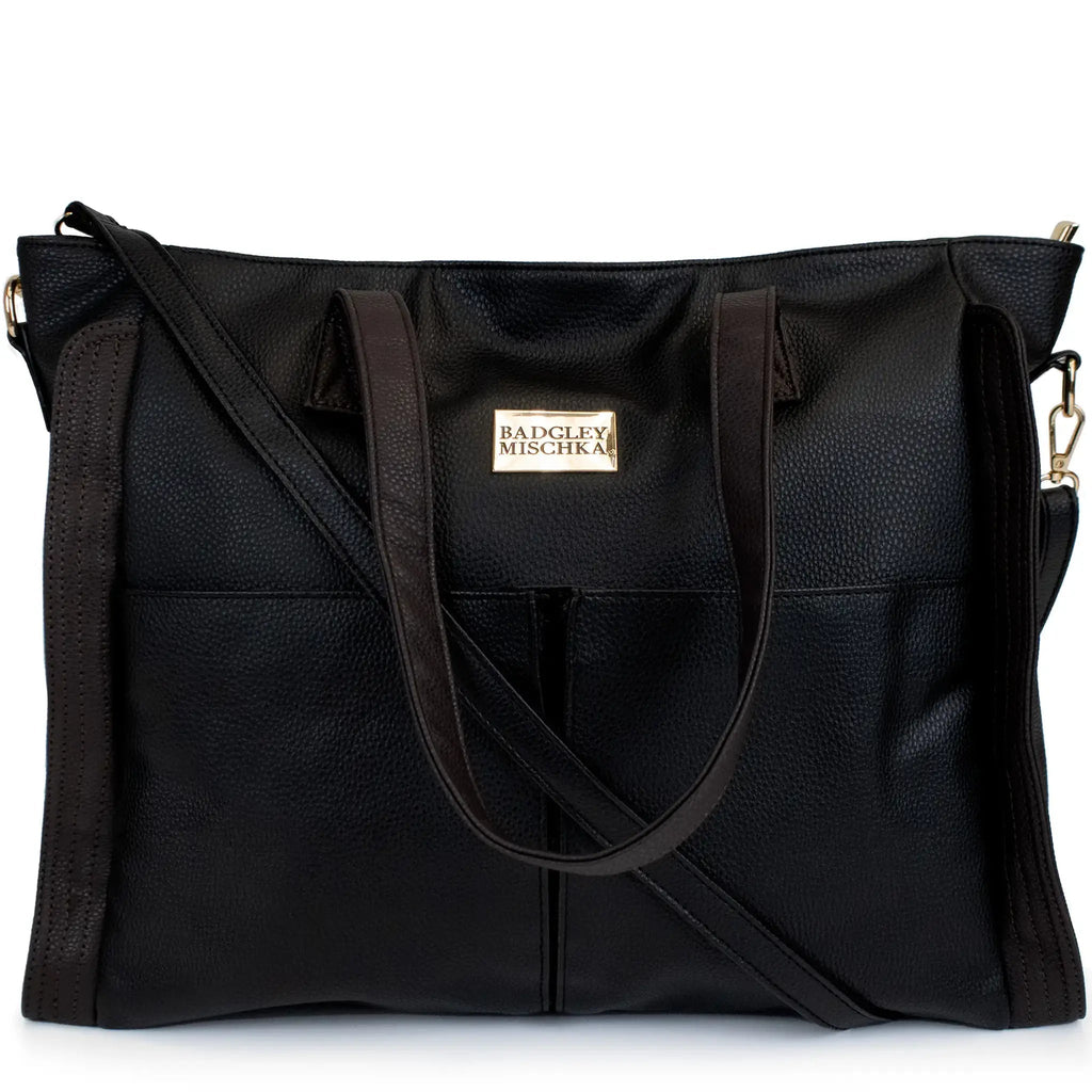 Vegan Leather Tote Bag - Rose XL Weekender Tote